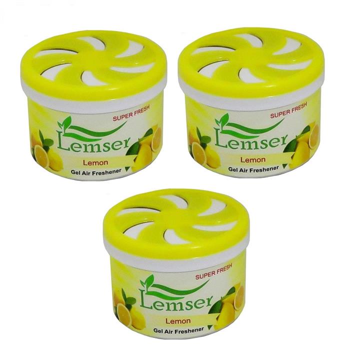 ژل خوشبو کننده هوا لمسر مدل Lemon حجم 90 میلی لیتر بسته 3 عددی